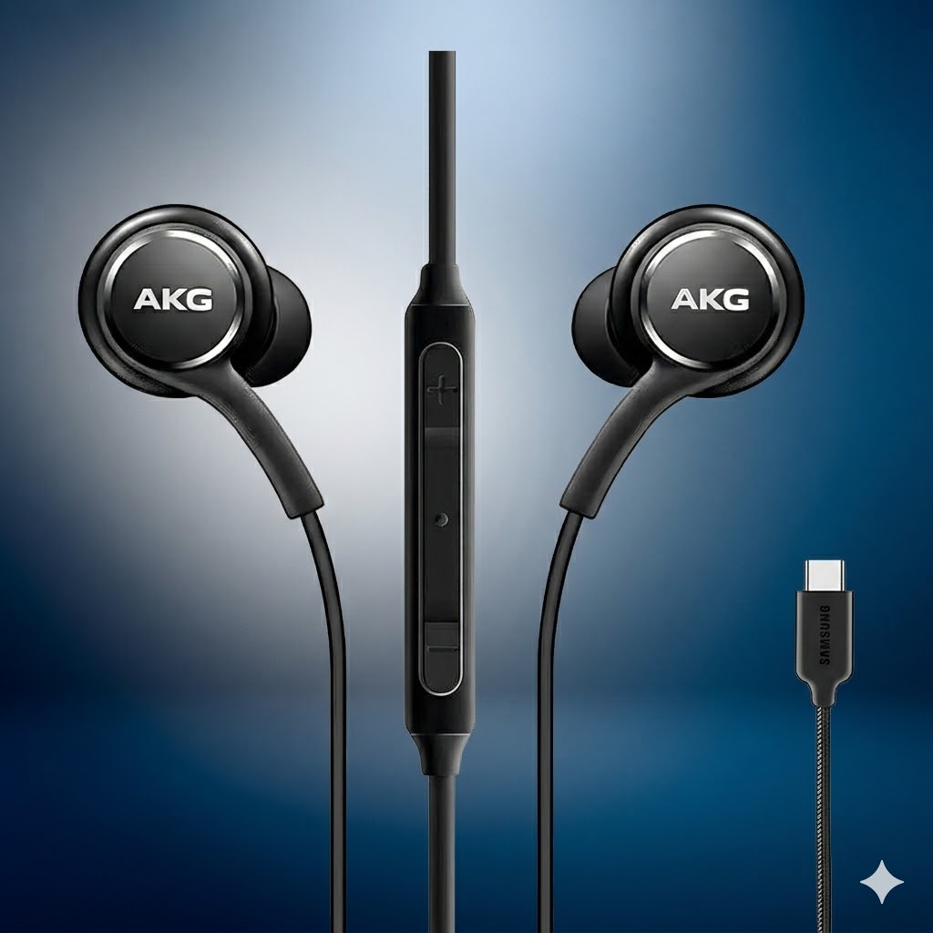 Manos Libres Samsung Akg Usb Tipo C Originales Color Negro